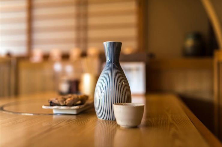 日本酒とカウンター